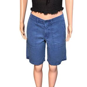 Pulp women's mid-rise blue summer utility Tencel Shorts size 8/M